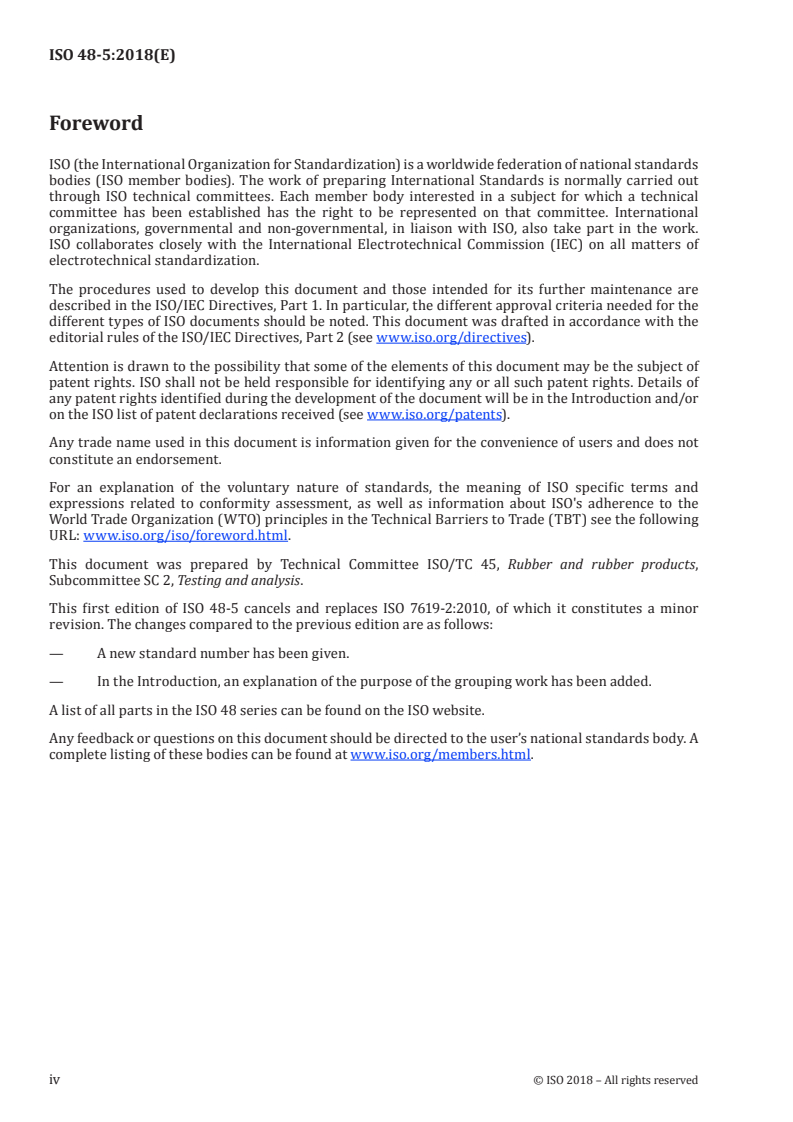 ISO 48-5:2018 ISO 48-5:2018 - Rubber, vulcanized or thermoplastic — Determination of hardness — Part 5: Indentation hardness by IRHD pocket meter method/20/2018 - Page 4 preview