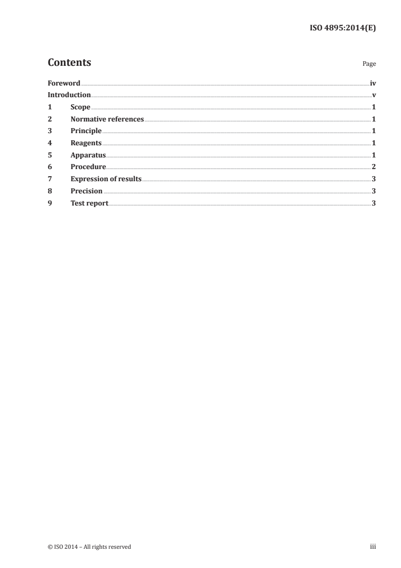 ISO 4895:2014 ISO 4895:2014 - Plastics — Liquid epoxy resins — Determination of tendency to crystallize/14/2014 - Page 3 preview