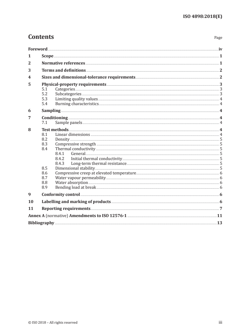 ISO 4898:2018 ISO 4898:2018 - Rigid cellular plastics — Thermal insulation products for buildings — Specifications/21/2018 - Page 3 preview