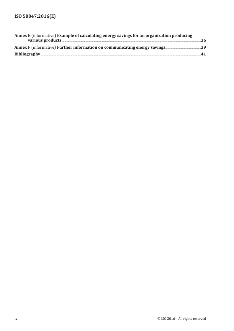 ISO 50047:2016 ISO 50047:2016 - Energy savings — Determination of energy savings in organizations/27/2016 - Page 4 preview
