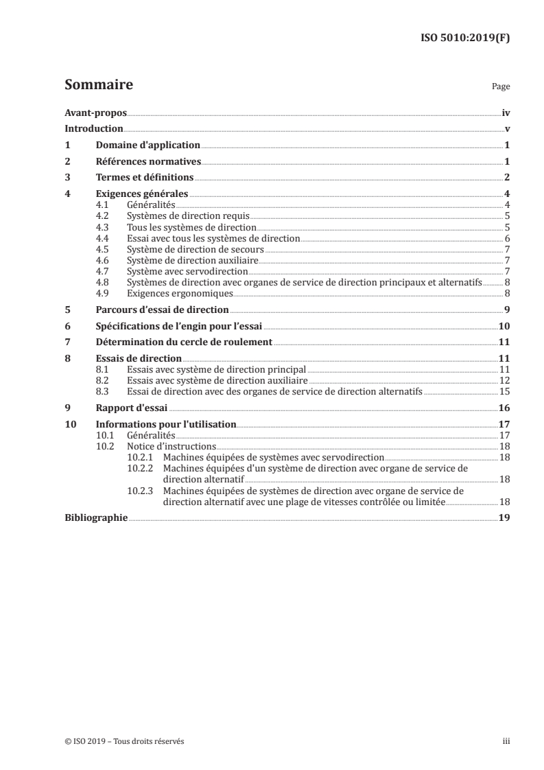 ISO 5010:2019 ISO 5010:2019 - Engins de terrassement — Engins équipés de pneumatiques — Systèmes de direction/22/2019 - Page 3 preview