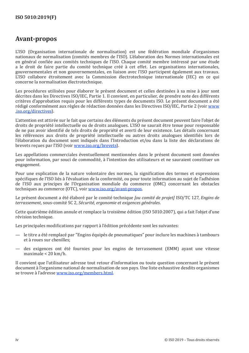 ISO 5010:2019 ISO 5010:2019 - Engins de terrassement — Engins équipés de pneumatiques — Systèmes de direction/22/2019 - Page 4 preview
