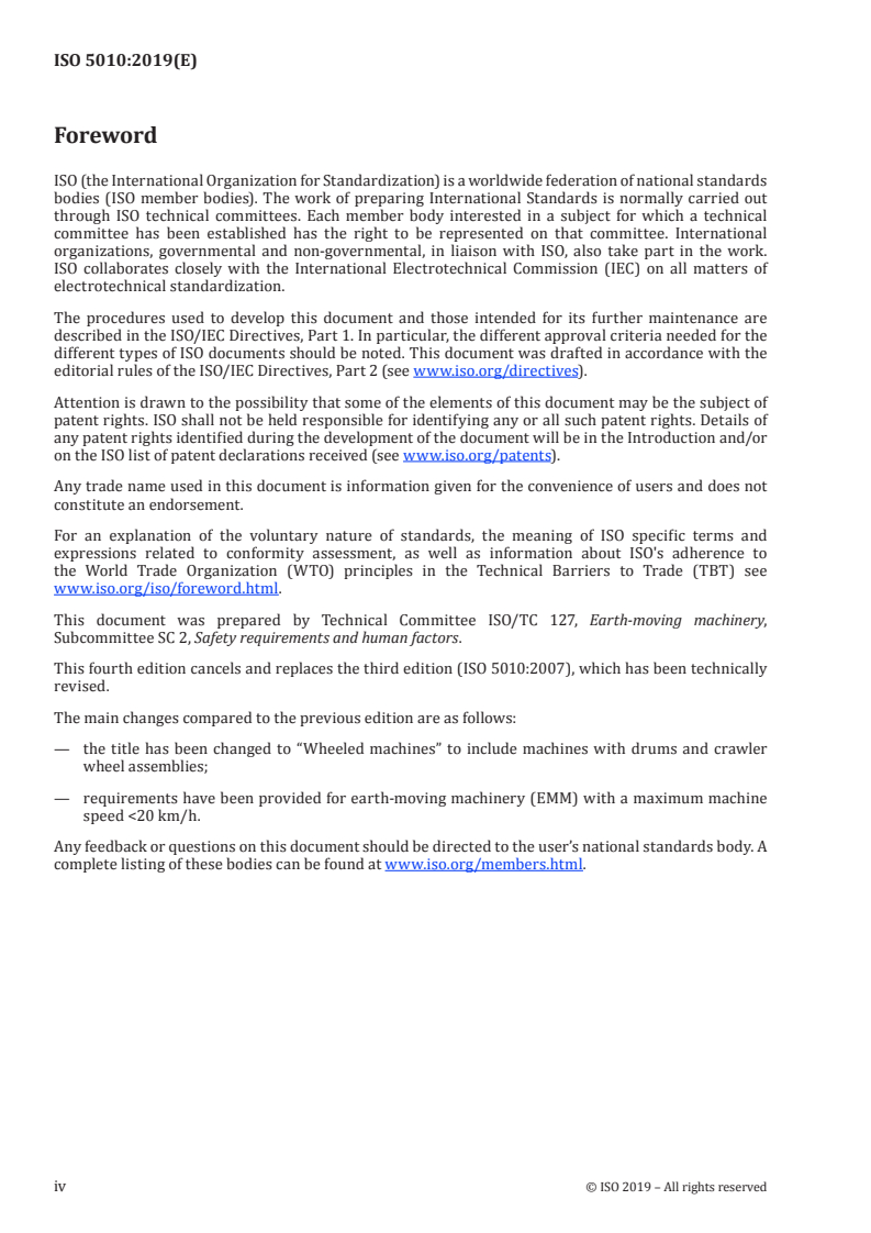 ISO 5010:2019 ISO 5010:2019 - Earth-moving machinery — Wheeled machines — Steering requirements/22/2019 - Page 4 preview