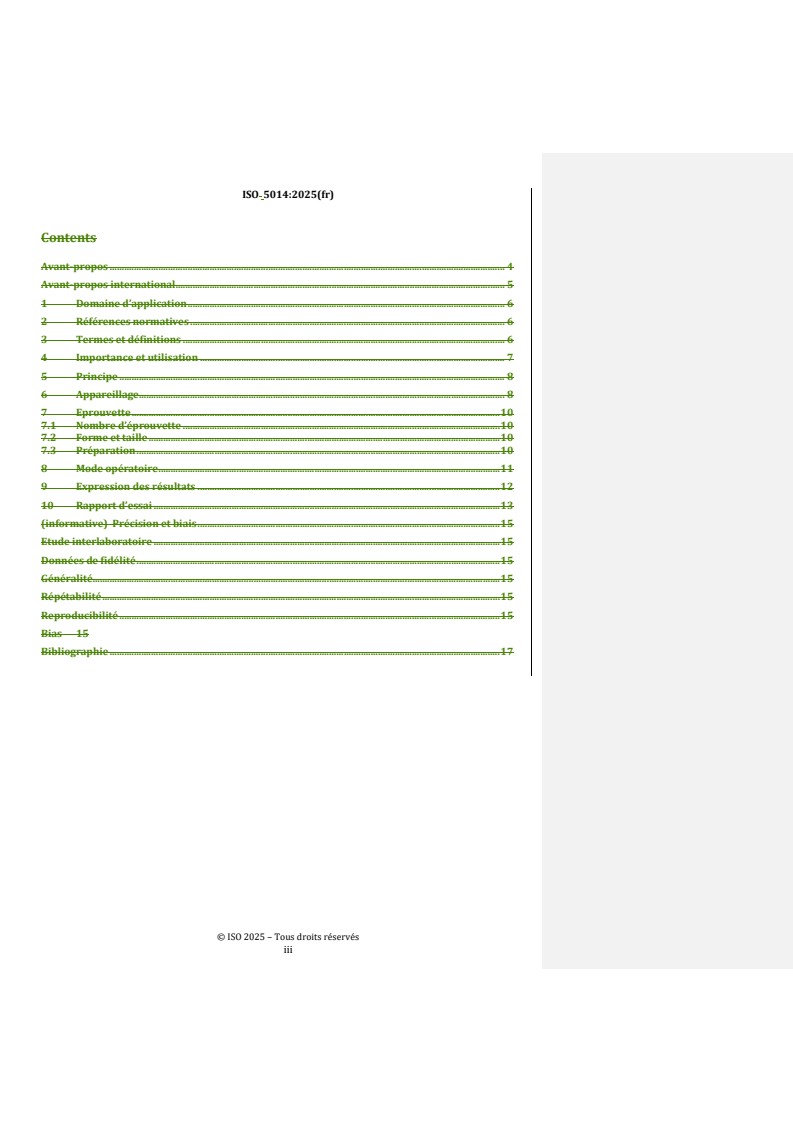 ISO 5014:2025 REDLINE ISO 5014:2025 - Produits réfractaires façonnés denses et isolants — Détermination du module de rupture à température ambiante
Released:17. 11. 2025 - Page 3 preview