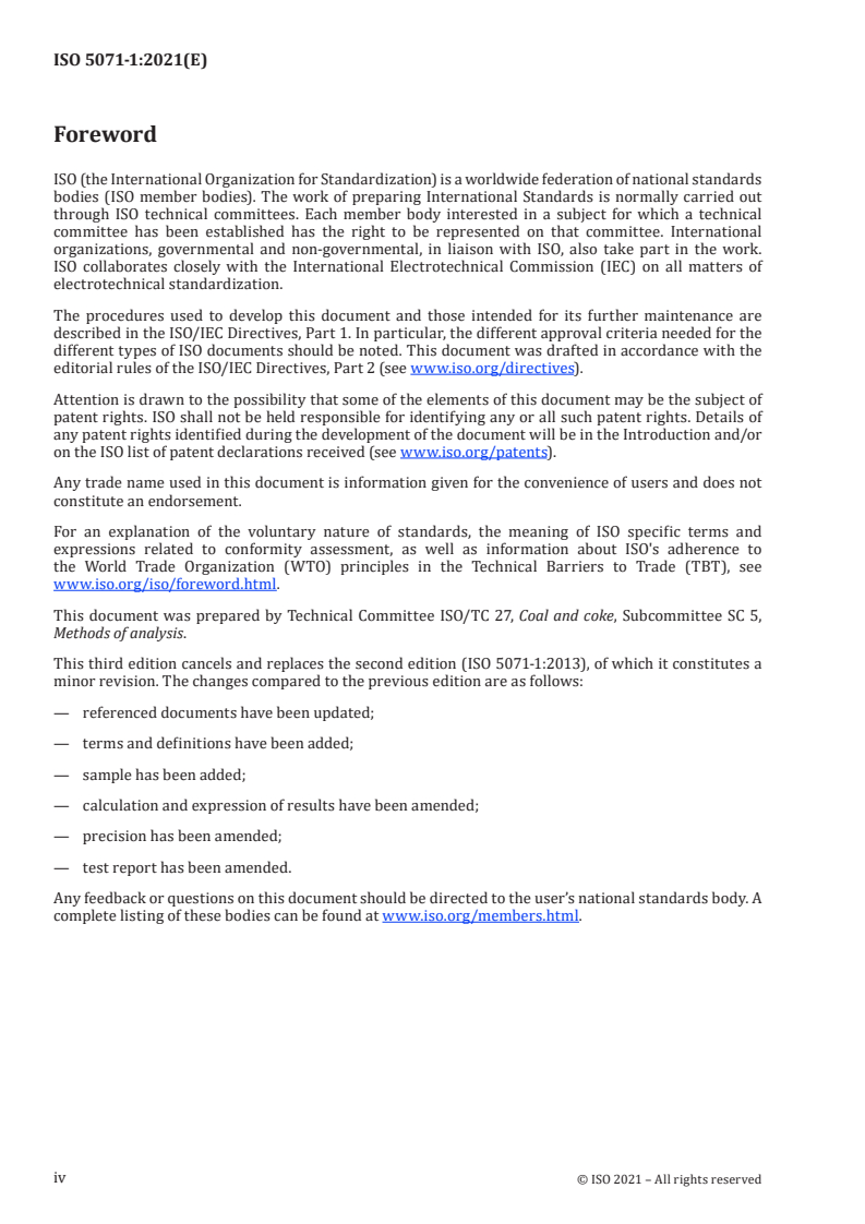 ISO 5071-1:2021 ISO 5071-1:2021 - Brown coals and lignites — Determination of the volatile matter in the analysis sample — Part 1: Two-furnace method
Released:12/9/2021 - Page 4 preview
