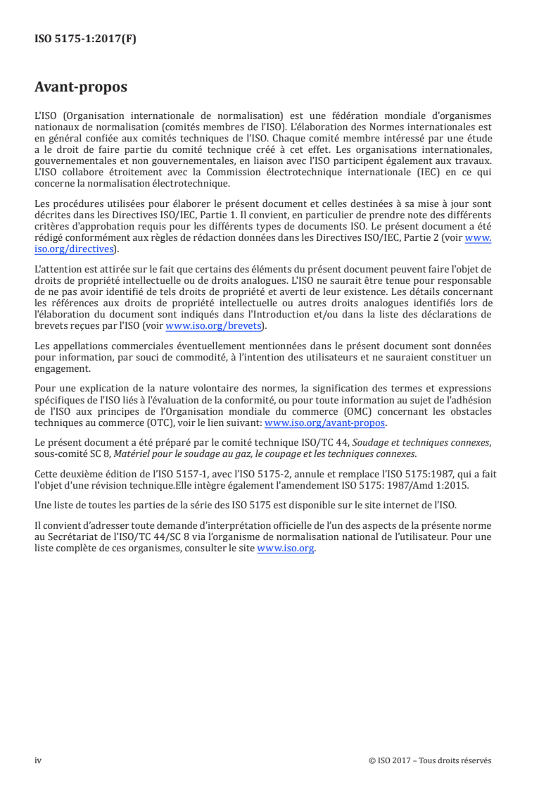 ISO 5175-1:2017 ISO 5175-1:2017 - Matériel de soudage au gaz — Dispositifs de sécurité — Partie 1: Dispositifs avec arrêt de flamme/12/2017 - Page 4 preview