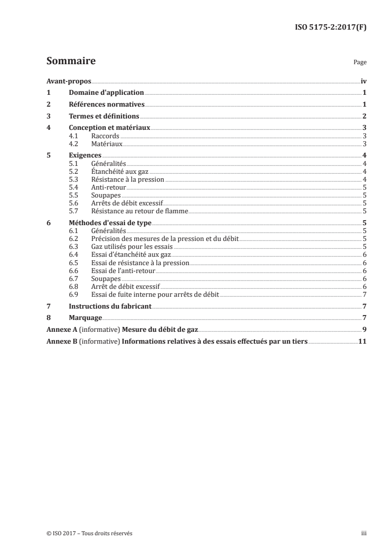 ISO 5175-2:2017 ISO 5175-2:2017 - Matériel de soudage au gaz — Dispositifs de sécurité — Partie 2: Dispositifs sans arrêt de flamme/10/2019 - Page 3 preview