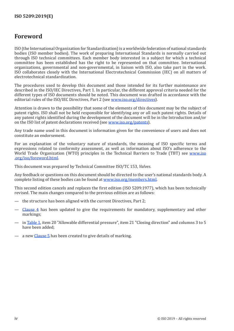 ISO 5209:2019 ISO 5209:2019 - General purpose industrial valves — Marking/5/2019 - Page 4 preview