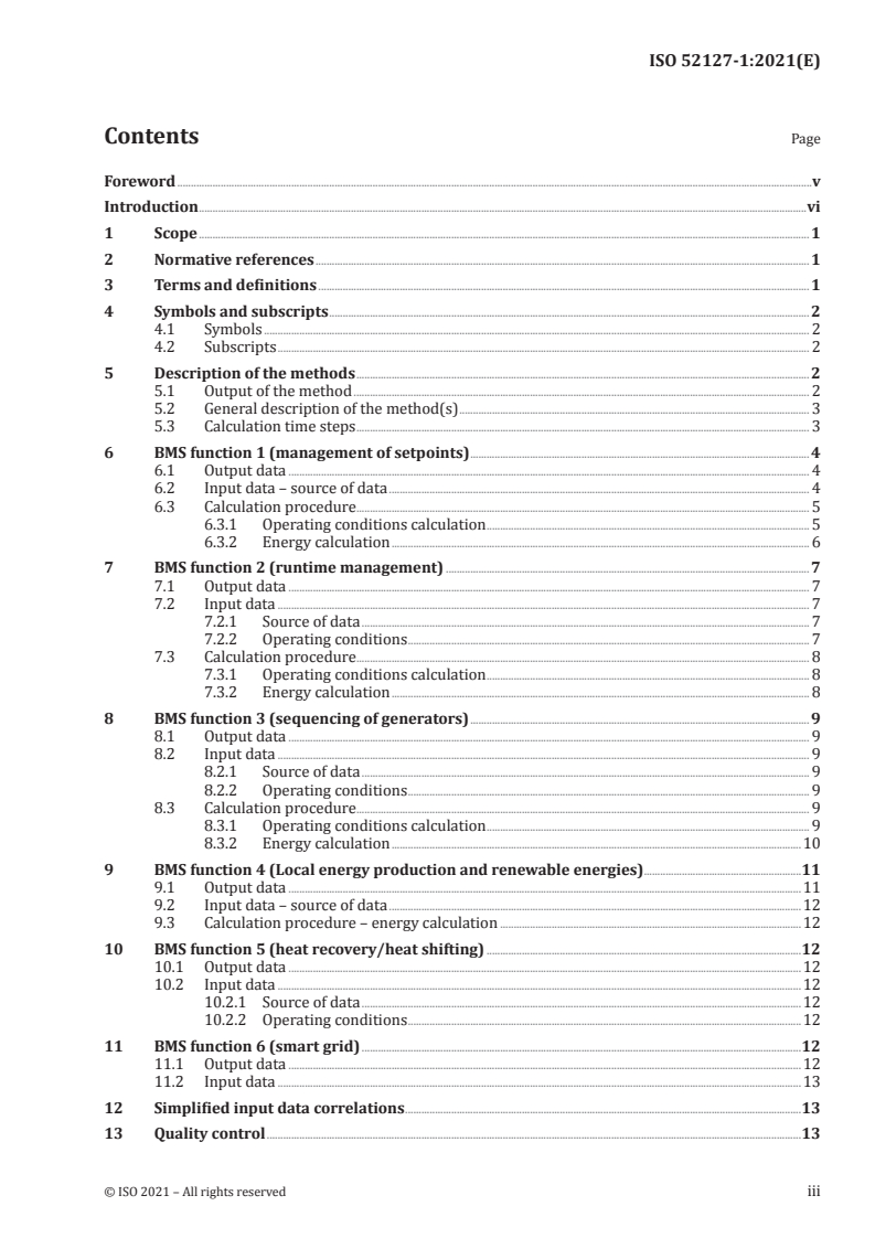 ISO 52127-1:2021 ISO 52127-1:2021 - Energy performance of buildings — Building management system — Part 1: Module M10-12/2/2021 - Page 3 preview