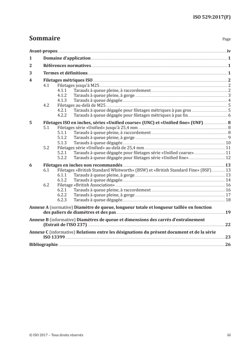 ISO 529:2017 ISO 529:2017 - Tarauds courts à machine et à main/6/2017 - Page 3 preview