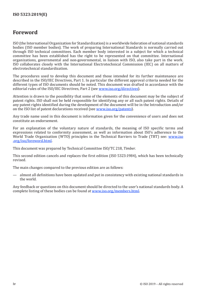 ISO 5323:2019 ISO 5323:2019 - Wood flooring and parquet — Vocabulary/22/2019 - Page 4 preview