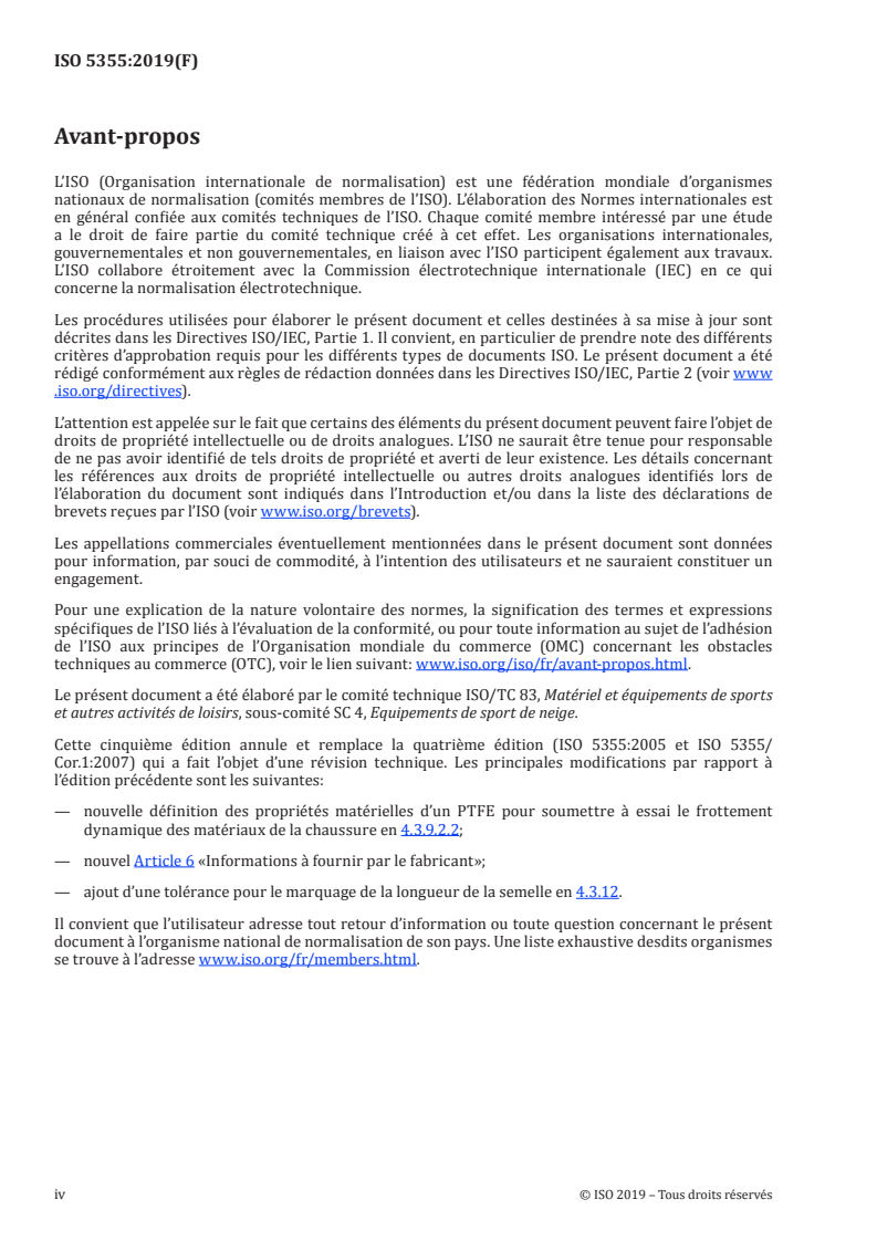 ISO 5355:2019 ISO 5355:2019 - Chaussures de ski pour skis alpins — Exigences et méthodes d'essai/25/2019 - Page 4 preview