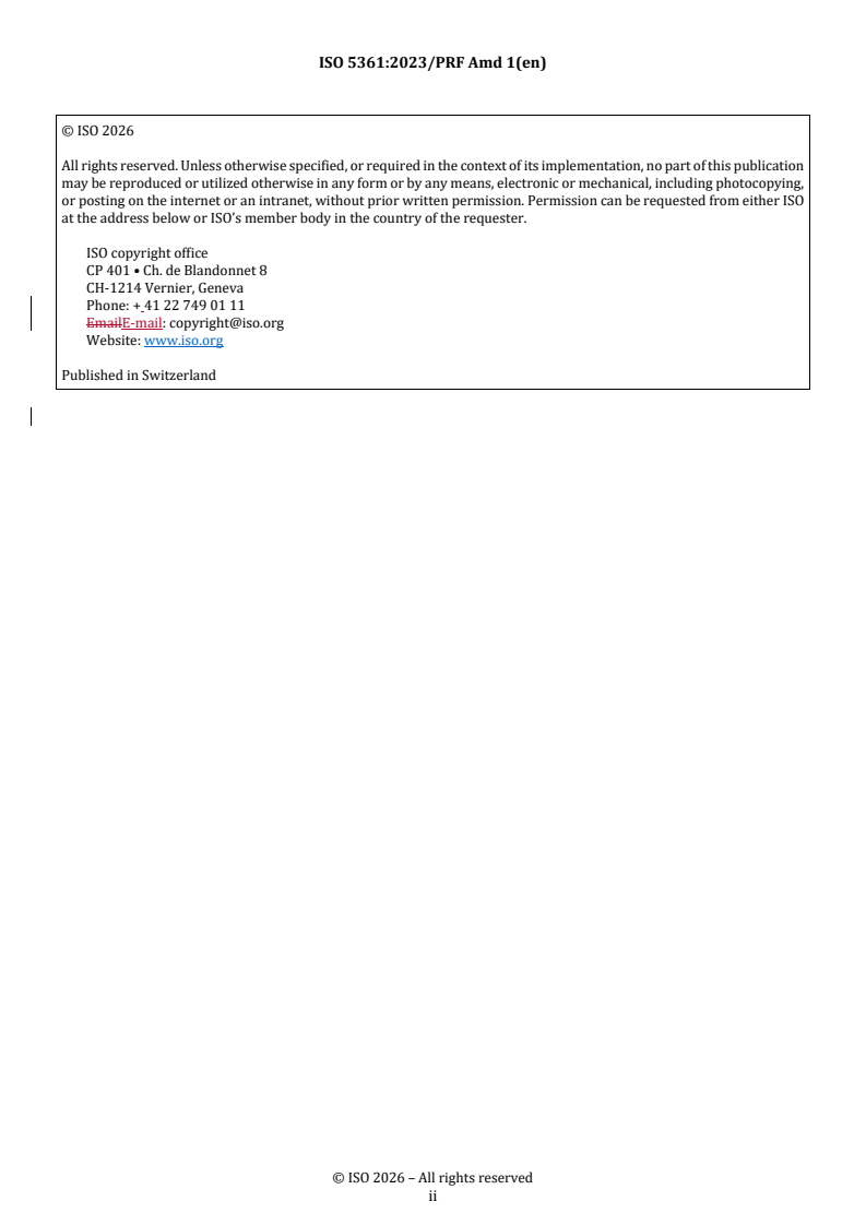 ISO 5361:2023/Amd 1 REDLINE ISO 5361:2023/PRF Amd 1 - Anaesthetic and respiratory equipment — Tracheal tubes and connectors — Amendment 1: Reinstatement of third edition S1 dimensions - Page 2 preview