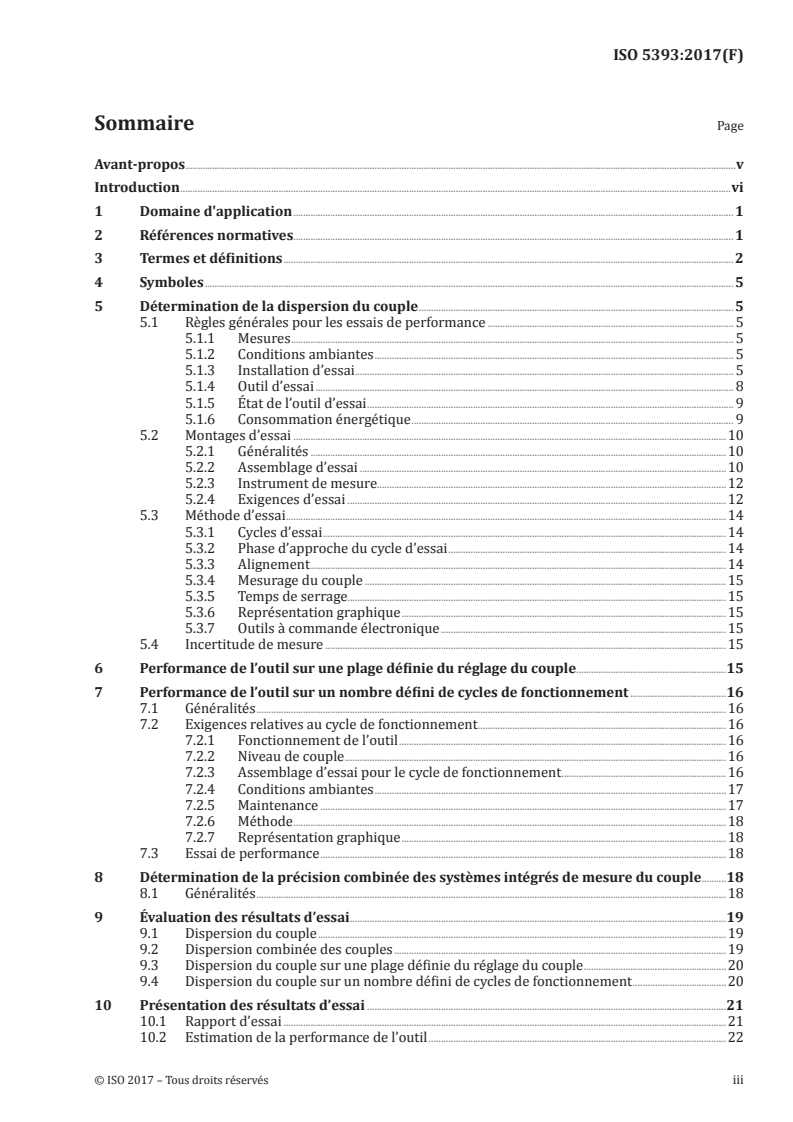 ISO 5393:2017 ISO 5393:2017 - Outils rotatifs pour éléments de fixation filetés — Méthode d'essai des caractéristiques de fonctionnement/6/2017 - Page 3 preview