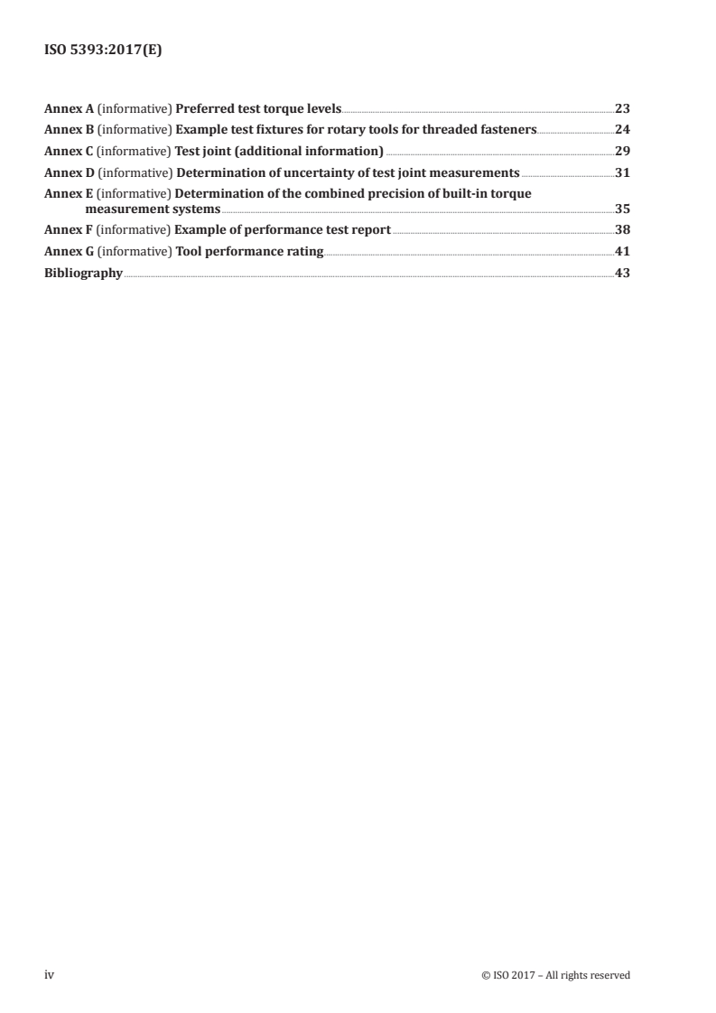 ISO 5393:2017 ISO 5393:2017 - Rotary tools for threaded fasteners — Performance test method/6/2017 - Page 4 preview