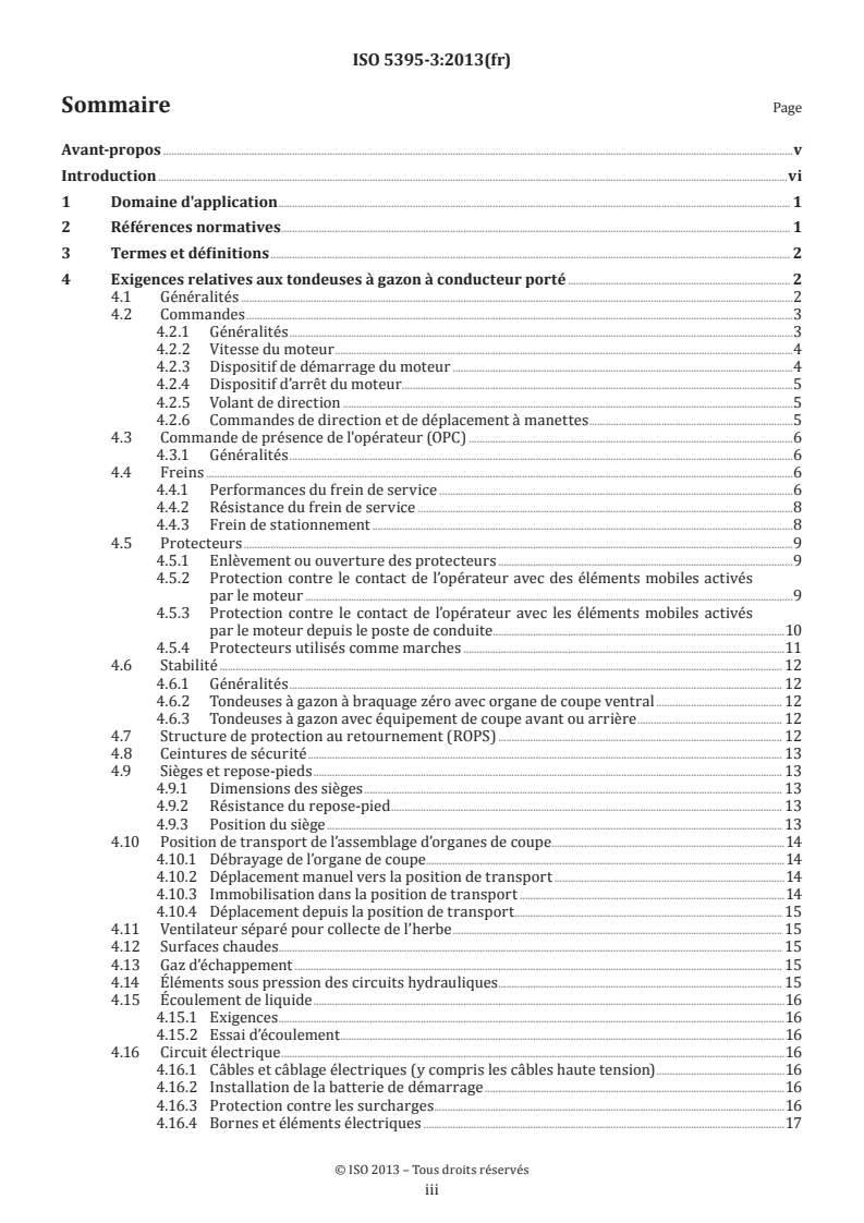 ISO 5395-3:2013 ISO 5395-3:2013 - Matériel de jardinage — Exigences de sécurité pour les tondeuses à gazon à moteur à combustion interne — Partie 3: Tondeuses à gazon à conducteur assis - Page 3 preview