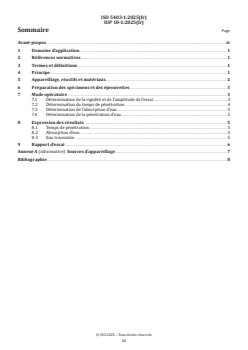 ISO 5403-1:2025 - Cuir — Détermination de l'imperméabilité à l'eau des cuirs souples — Partie 1: Compression linéaire répétée (pénétromètre)
Released:7. 11. 2025 - Page 3 preview