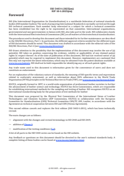 ISO 5403-1:2025 - Leather — Determination of water resistance of flexible leather — Part 1: Repeated linear compression (penetrometer)
Released:7. 11. 2025 - Page 4 preview