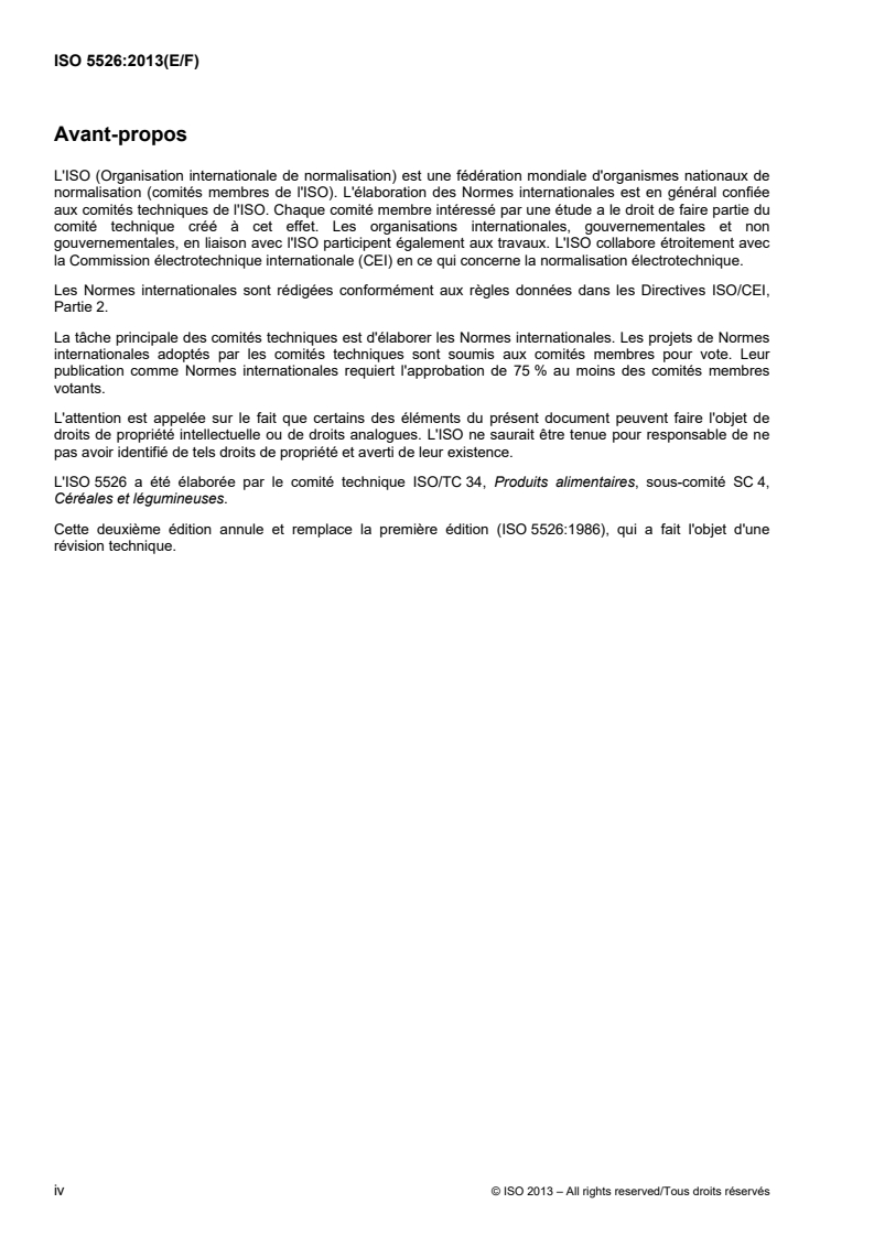 ISO 5526:2013 ISO 5526:2013 - Cereals, pulses and other food grains — Nomenclature/22/2013 - Page 4 preview
