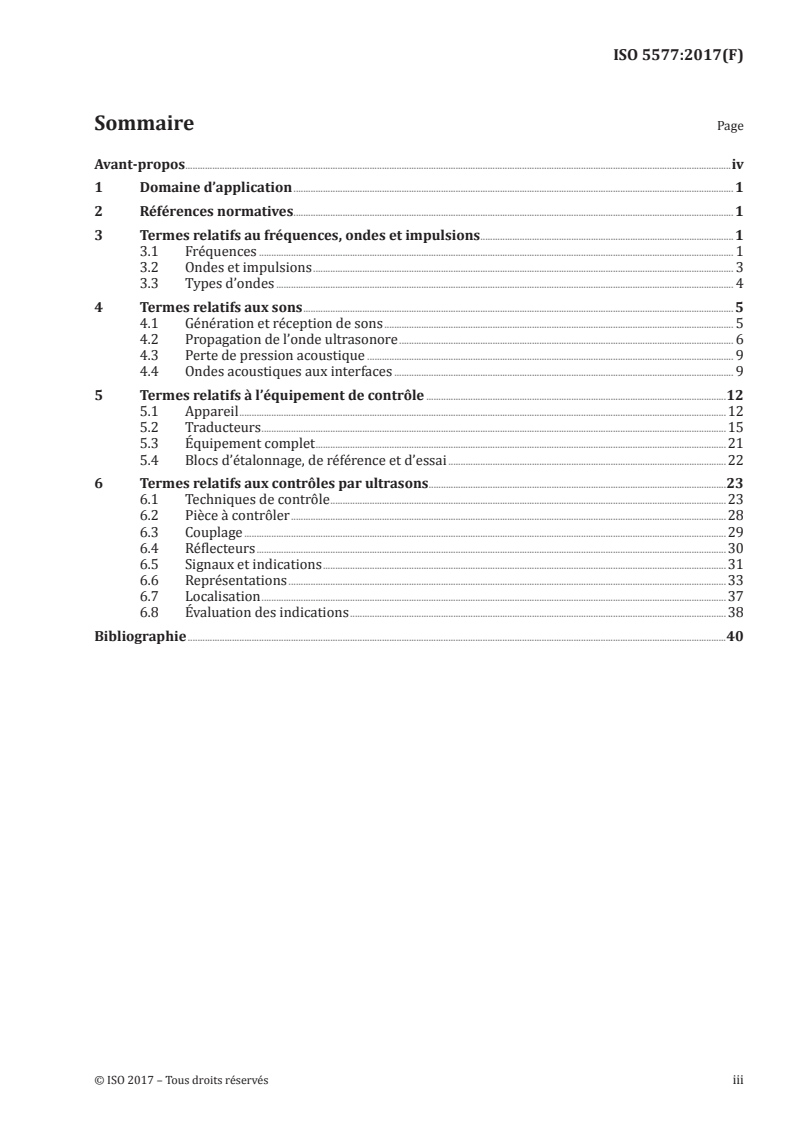 ISO 5577:2017 ISO 5577:2017 - Essais non destructifs — Contrôle par ultrasons — Vocabulaire/27/2017 - Page 3 preview
