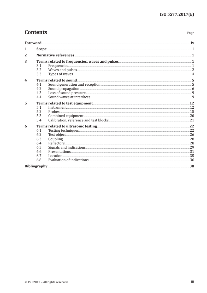 ISO 5577:2017 ISO 5577:2017 - Non-destructive testing — Ultrasonic testing — Vocabulary/27/2017 - Page 3 preview