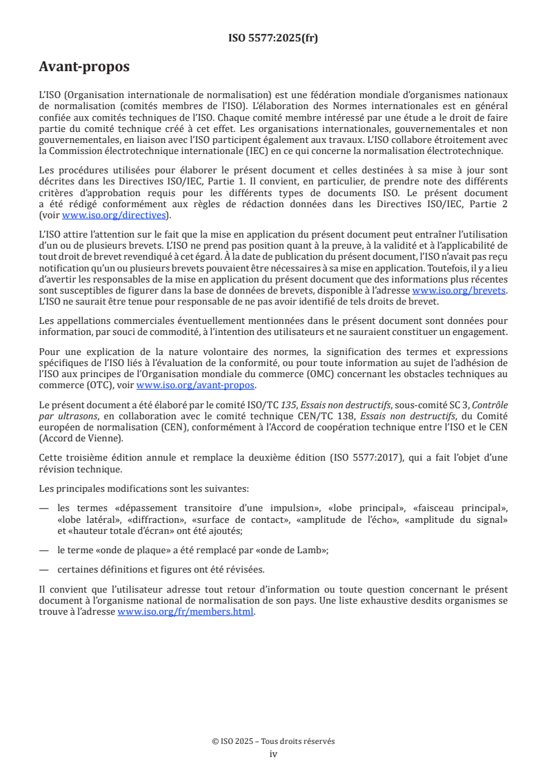 ISO 5577:2025 ISO 5577:2025 - Essais non destructifs — Contrôle par ultrasons — Vocabulaire
Released:9/30/2025 - Page 4 preview
