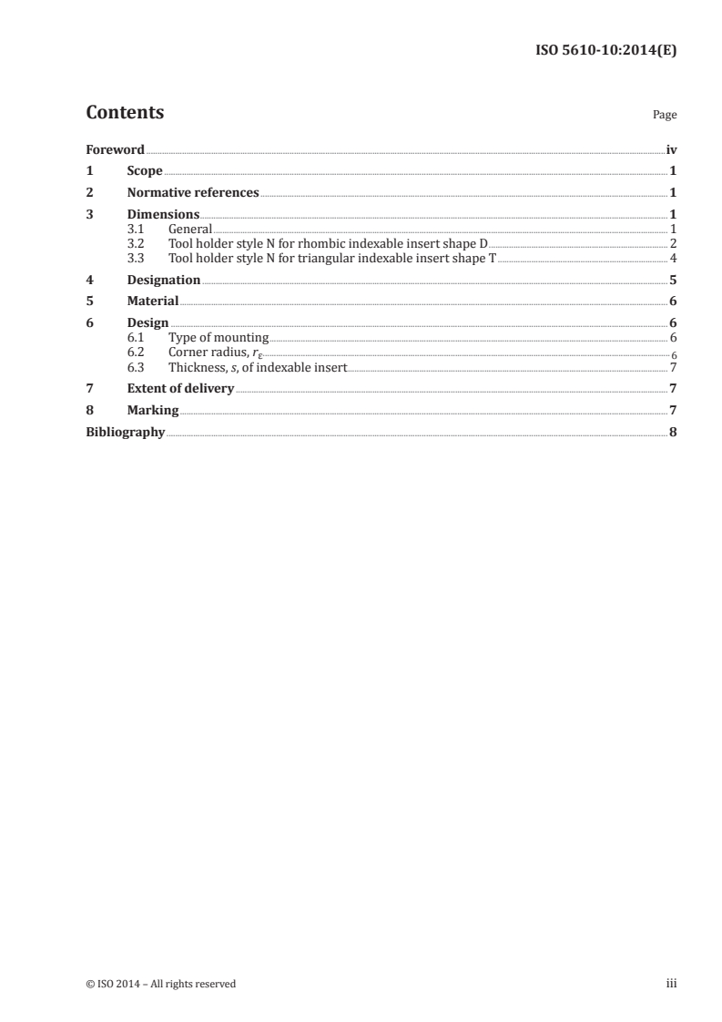 ISO 5610-10:2014 ISO 5610-10:2014 - Tool holders with rectangular shank for indexable inserts — Part 10: Style N/21/2014 - Page 3 preview