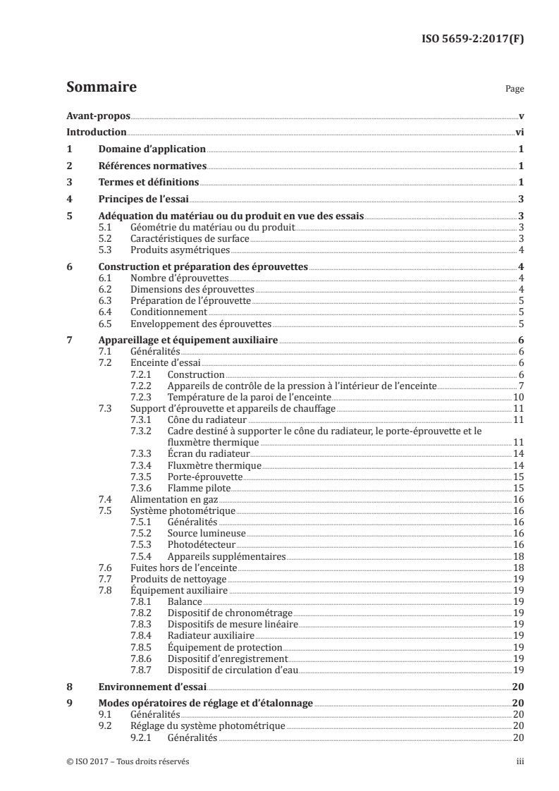 ISO 5659-2:2017 ISO 5659-2:2017 - Plastiques — Production de fumée — Partie 2: Détermination de la densité optique par un essai en enceinte unique/23/2017 - Page 3 preview