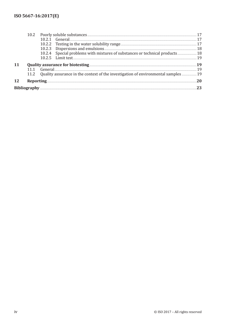 ISO 5667-16:2017 ISO 5667-16:2017 - Water quality — Sampling — Part 16: Guidance on biotesting of samples/12/2017 - Page 4 preview