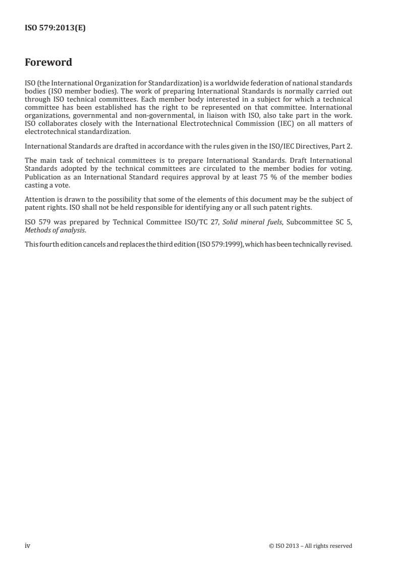 ISO 579:2013 ISO 579:2013 - Coke — Determination of total moisture/6/2013 - Page 4 preview