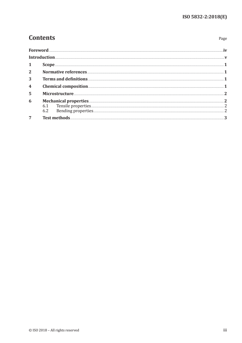 ISO 5832-2:2018 ISO 5832-2:2018 - Implants for surgery — Metallic materials — Part 2: Unalloyed titanium/21/2018 - Page 3 preview