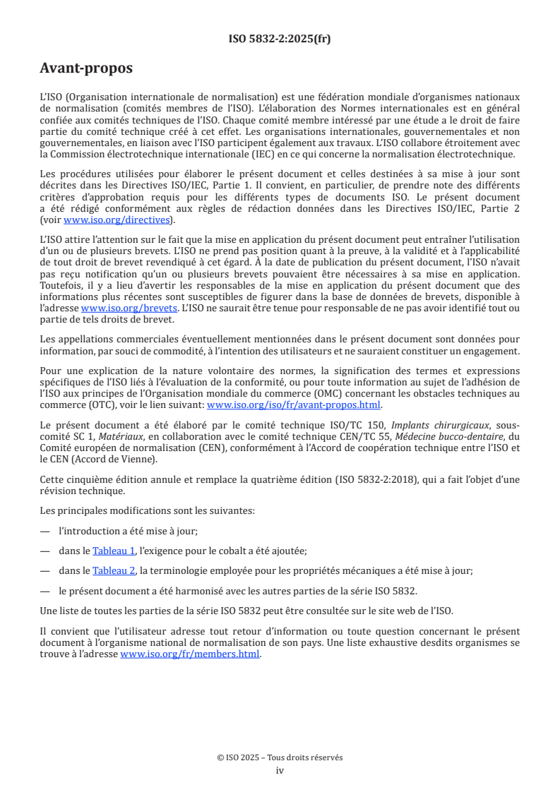 ISO 5832-2:2025 ISO 5832-2:2025 - Implants chirurgicaux — Matériaux métalliques — Partie 2: Titane non allié
Released:4. 09. 2025 - Page 4 preview