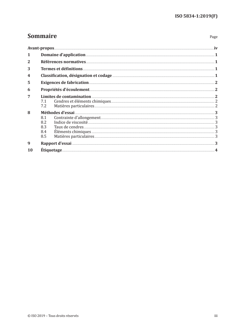 ISO 5834-1:2019 ISO 5834-1:2019 - Implants chirurgicaux — Polyéthylène à très haute masse moléculaire — Partie 1: Produits sous forme de poudre/12/2019 - Page 3 preview