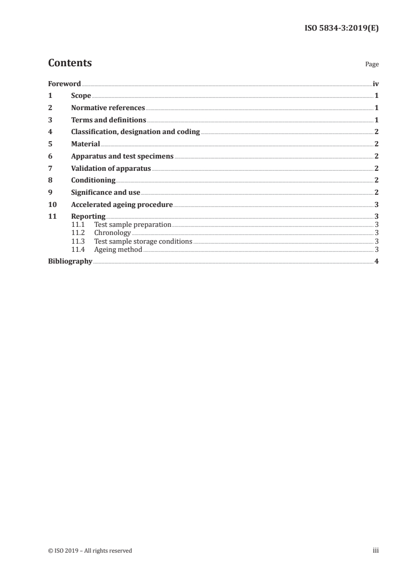 ISO 5834-3:2019 ISO 5834-3:2019 - Implants for surgery — Ultra-high-molecular-weight polyethylene — Part 3: Accelerated ageing methods/12/2019 - Page 3 preview