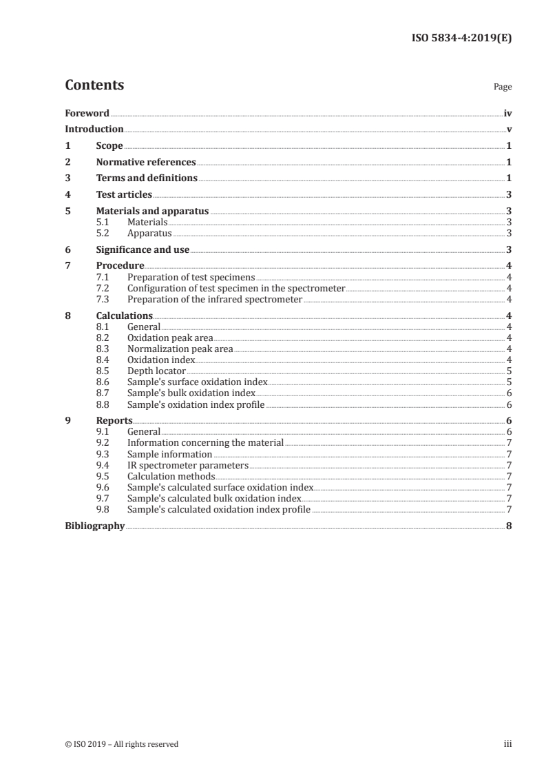 ISO 5834-4:2019 ISO 5834-4:2019 - Implants for surgery — Ultra-high-molecular-weight polyethylene — Part 4: Oxidation index measurement method/12/2019 - Page 3 preview