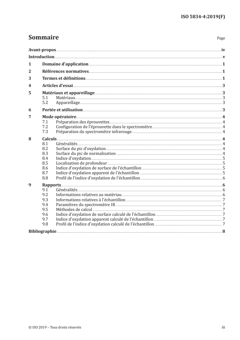 ISO 5834-4:2019 ISO 5834-4:2019 - Implants chirurgicaux — Polyéthylène à très haute masse moléculaire — Partie 4: Méthode de mesurage de l'indice d'oxydation/12/2019 - Page 3 preview