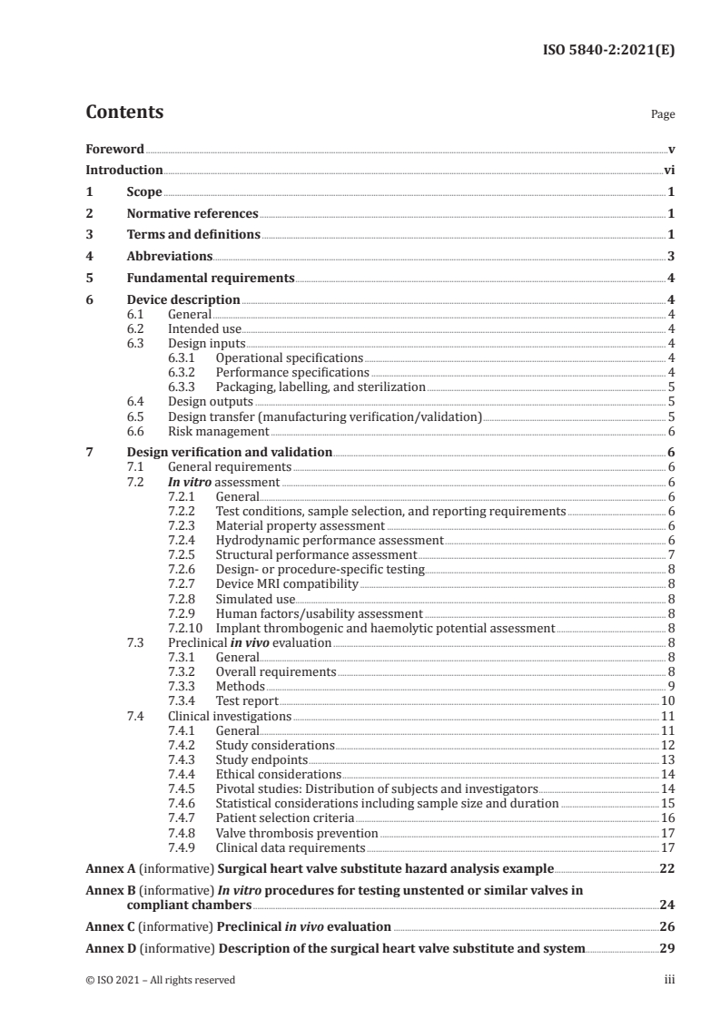 ISO 5840-2:2021 ISO 5840-2:2021 - Cardiovascular implants — Cardiac valve prostheses — Part 2: Surgically implanted heart valve substitutes/21/2021 - Page 3 preview