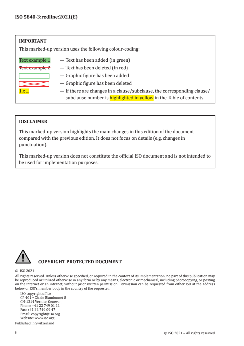 ISO 5840-3:2021 REDLINE ISO 5840-3:2021 - Cardiovascular implants — Cardiac valve prostheses — Part 3: Heart valve substitutes implanted by transcatheter techniques/21/2021 - Page 2 preview