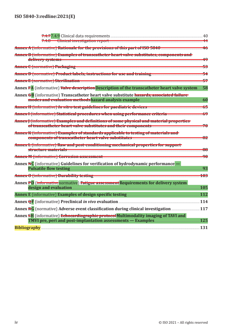 ISO 5840-3:2021 REDLINE ISO 5840-3:2021 - Cardiovascular implants — Cardiac valve prostheses — Part 3: Heart valve substitutes implanted by transcatheter techniques/21/2021 - Page 4 preview
