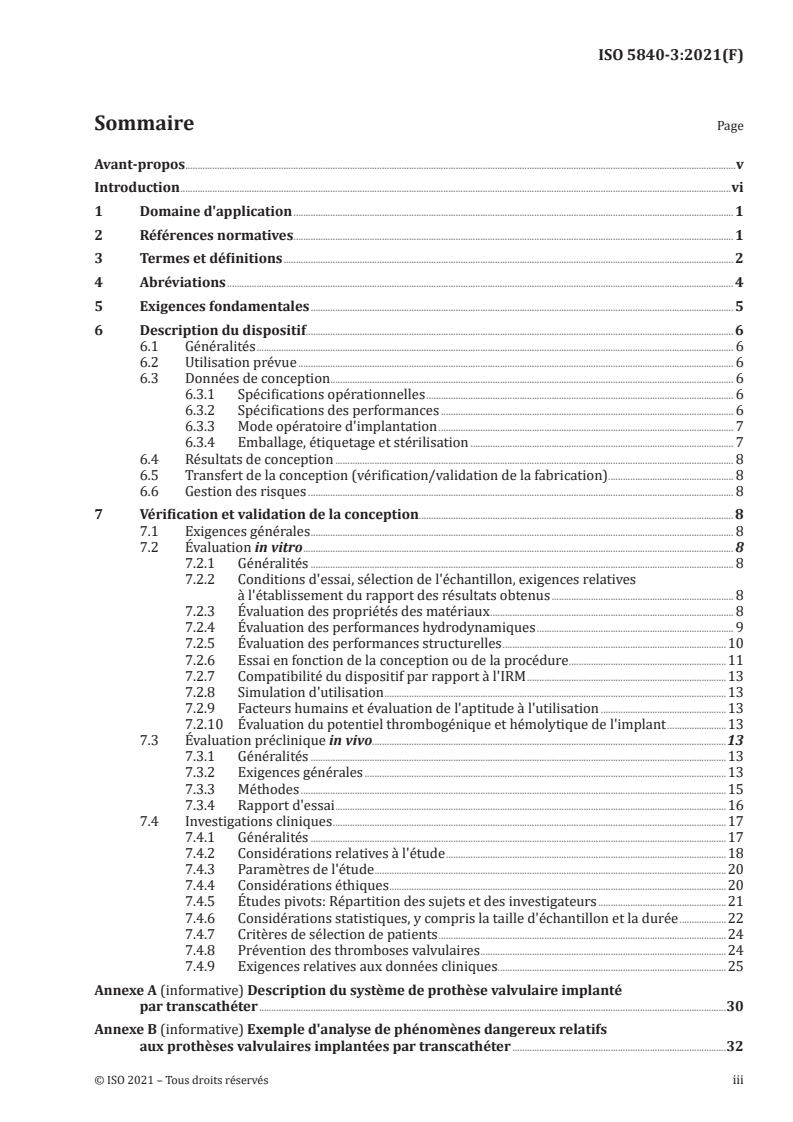 ISO 5840-3:2021 ISO 5840-3:2021 - Implants cardiovasculaires — Prothèses valvulaires — Partie 3: Valves cardiaques de substitution implantées par des techniques transcathéter/21/2021 - Page 3 preview