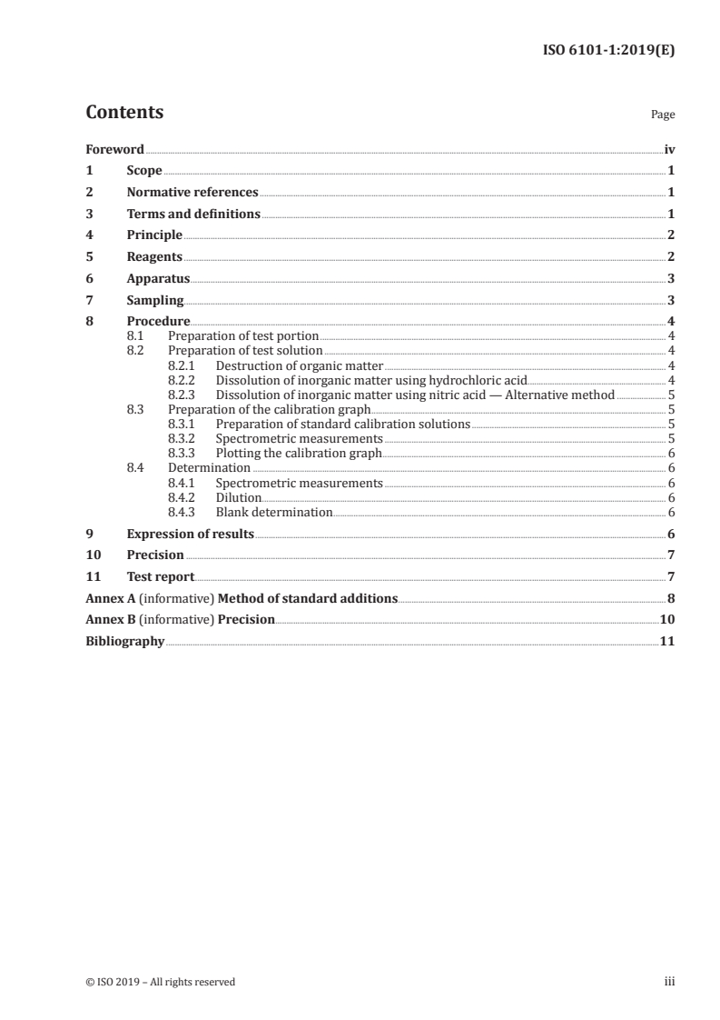 ISO 6101-1:2019 ISO 6101-1:2019 - Rubber — Determination of metal content by atomic absorption spectrometry — Part 1: Determination of zinc content/29/2019 - Page 3 preview