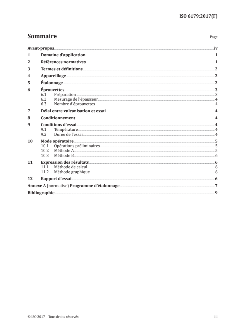 ISO 6179:2017 ISO 6179:2017 - Caoutchouc vulcanisé ou thermoplastique — Feuilles de caoutchouc et supports textiles revêtus de caoutchouc — Détermination du taux de transmission des liquides volatils (technique gravimétrique)/14/2017 - Page 3 preview