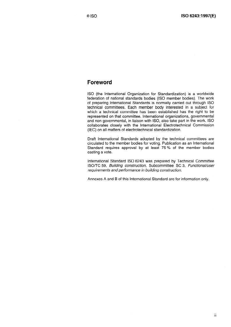 ISO 6243:1997 ISO 6243:1997 - Climatic data for building design — Proposed system of symbols/3/1997 - Page 3 preview