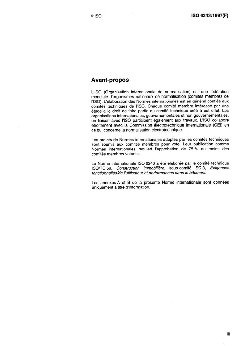 ISO 6243:1997 ISO 6243:1997 - Données climatiques pour la conception des bâtiments — Système de symboles proposé/3/1997 - Page 3 preview