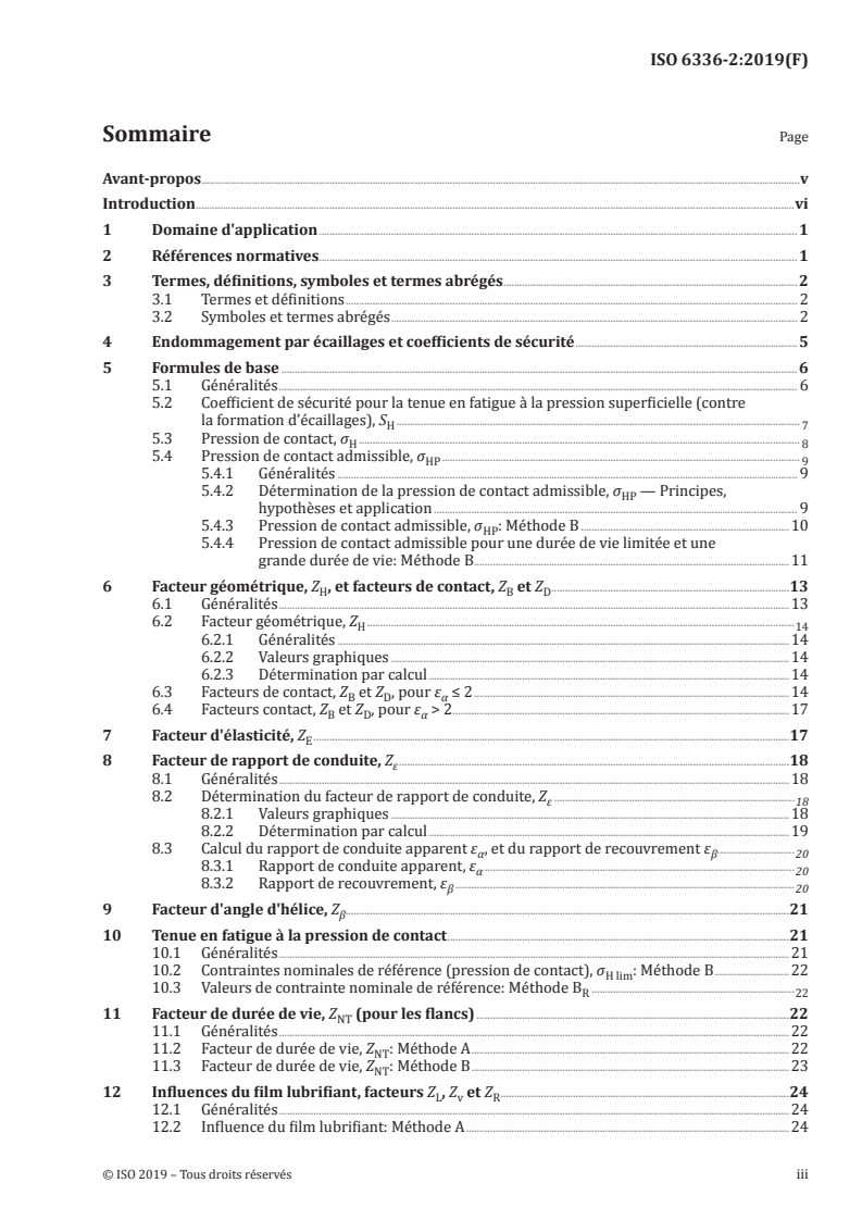 SIST ISO 6336-2:2020 ISO 6336-2:2019 - Calcul de la capacité de charge des engrenages cylindriques à dentures droite et hélicoïdale — Partie 2: Calcul de la tenue en fatigue à la pression de contact (écaillage)/20/2020 - Page 3 preview