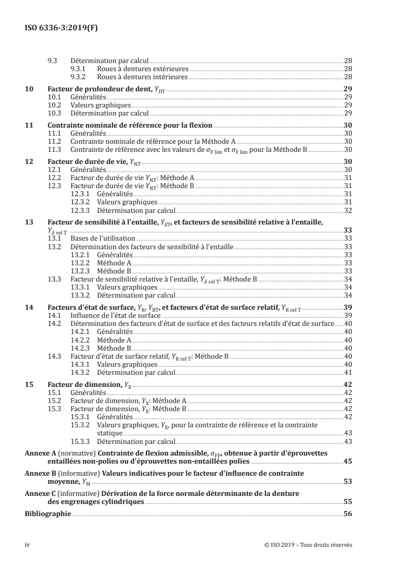 SIST ISO 6336-3:2020 ISO 6336-3:2019 - Calcul de la capacité de charge des engrenages cylindriques à dentures droite et hélicoïdale — Partie 3: Calcul de la tenue en fatigue à la flexion en pied de dent/20/2020 - Page 4 preview
