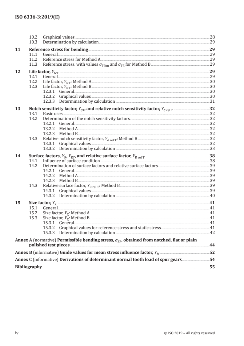 SIST ISO 6336-3:2020 ISO 6336-3:2019 - Calculation of load capacity of spur and helical gears — Part 3: Calculation of tooth bending strength/20/2020 - Page 4 preview