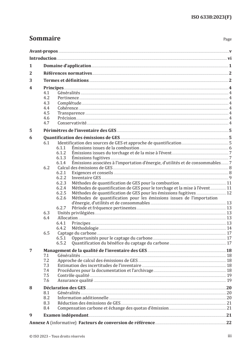 ISO 6338:2023 ISO 6338:2023 - Méthode pour calculer les émissions de GES dans les usines GNL
Released:7/18/2023 - Page 3 preview