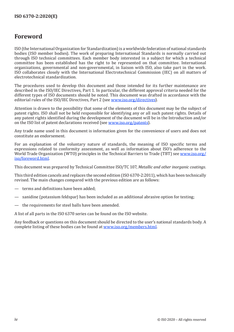ISO 6370-2:2020 ISO 6370-2:2020 - Vitreous and porcelain enamels — Determination of the resistance to abrasion — Part 2: Loss in mass after sub-surface abrasion/10/2020 - Page 4 preview
