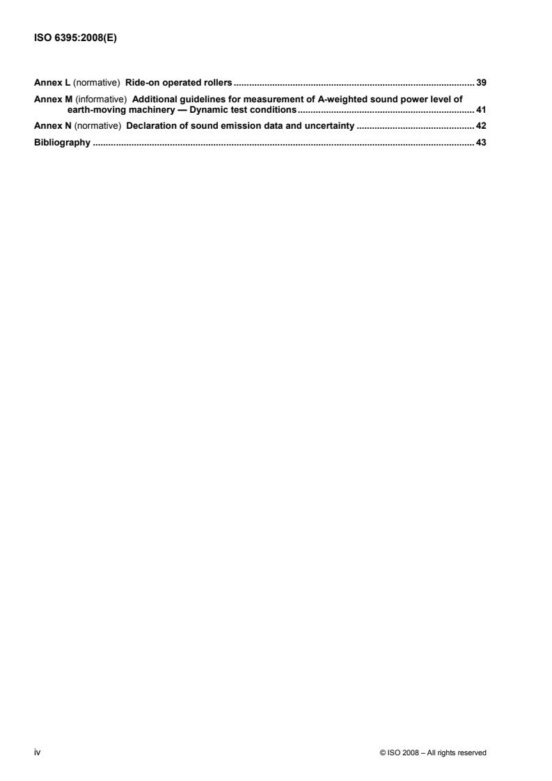 ISO 6395:2008 ISO 6395:2008 - Earth-moving machinery — Determination of sound power level — Dynamic test conditions/10/2008 - Page 4 preview